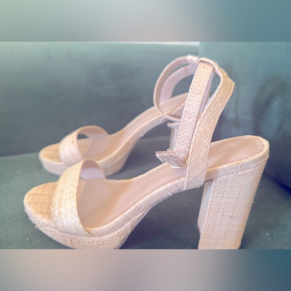 Loft  Tan Women's Heels Worn once size 8